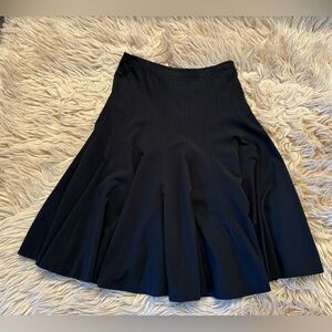 INC International Concepts Classic Black Full Swing Midi Skirt size 6